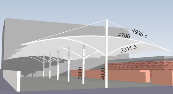 Desain Canopy Membrane