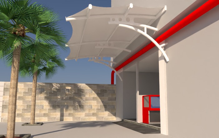 Desain Canopy Membrane